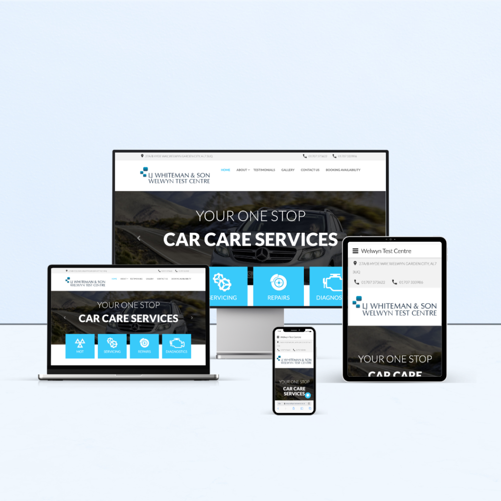 WELWYN TEST CENTRE – WEBSITE DESIGN AND BUILD